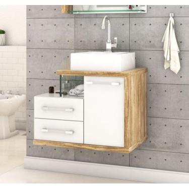 Imagem de Gabinete Armário p/Banheiro (Balcão C/cuba Q355) Legno 650 - Compace, 