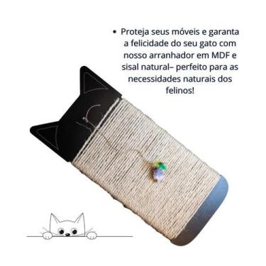 Imagem de Arranhador Bastet para Chão - Sisal - Bastet Design para Gatos, Preto