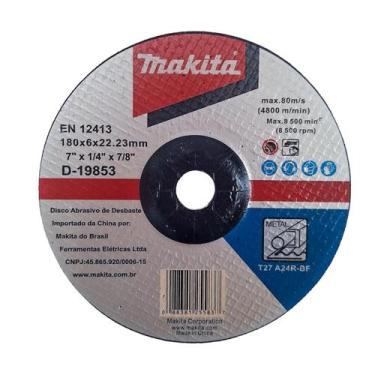 Imagem de Disco de Desbaste Abrasivo 7 X 1/4 X 7/8 A24r D-19853 En-12413 Makita 