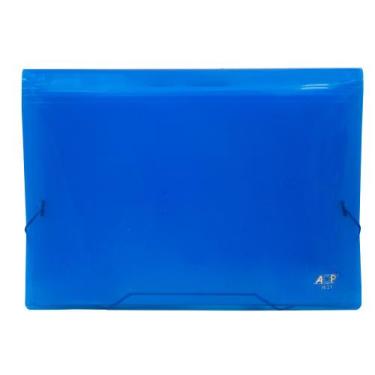 Imagem de Pasta Sanfonada A4 com 12 Divisórias Organizadora Acp 1027, Azul