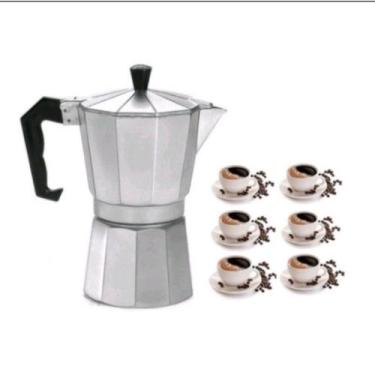 Imagem de Cafeteira Italiana Alumínio 6/ 9/ 12 Xícaras Aço Decorada - Nexus Mark