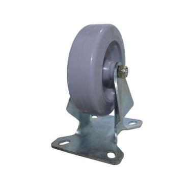 Imagem de Rodízio Chapa Fixa Industrial Roda 100 Mm Sem Trava - Dzaner
