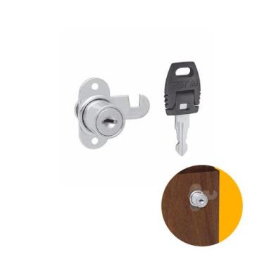 Imagem de Fechadura de Gavetas E Portas Móveis Tambor 19 X 20 Mm - Fgvtn