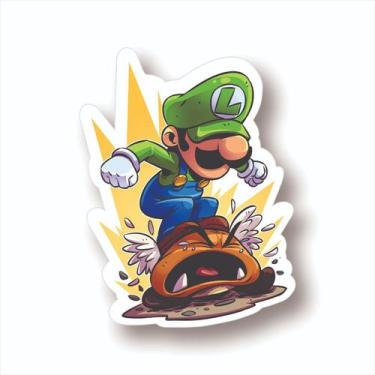 Imagem de Adesivo Sticker Vinil Impermeável Super Mario Luigi - EMPIRE GAMER