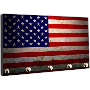 Imagem de Porta Chaves Bandeira Dos Estados Unidos Organizador Chaveiro - Vital 