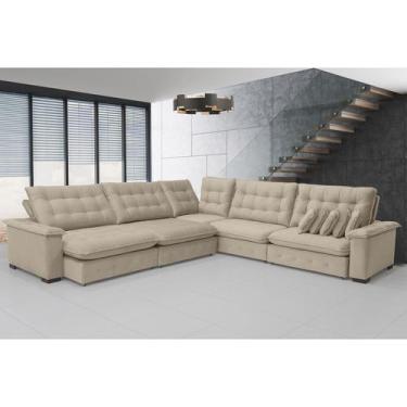 Imagem de Sofá Manchester 3.83x3.83m de Canto, Retrátil e Reclinável - Sofistica