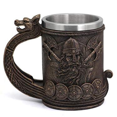 Imagem de Caneca de cerveja nórdica Draon Drakkar Viking Ship Tamanho grande