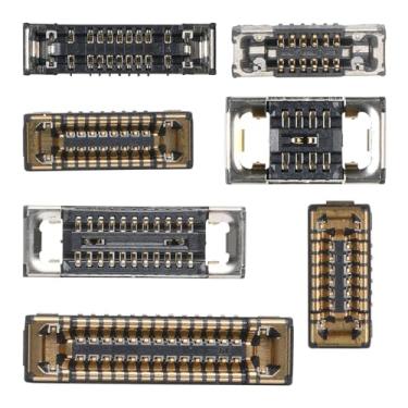Imagem de Risidamoy Conjunto de conexão de soquete de placa mãe estilo A com 7 peças para iPhone 13 PRO inclui WiFi NFC Radar Dot Matrix Receptáculo Fone de Ouvido Luz Flash Conector de Câmera Frontal Tomada de