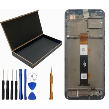 Imagem de SECRETIGER Tela LCD (pantalla) Substituição de montagem de moldura digitalizadora sensível ao toque para Cricket Outlast U680AC /ATT Jetmore U680AA 6,8 polegadas