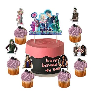 Imagem de 25 peças de enfeites de bolo da Minnie, enfeites de bolo, decorações de festa de aniversário da Minnie (9)