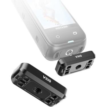 Imagem de VRIG Suporte de liberação rápida para Insta 360 X4 (versão nova) com parafuso de 1/10.2 cm, adaptador de conversão de tripé 3 em 1 compatível com Ace Pro, DJI Action Quick Release Invisible Insta360