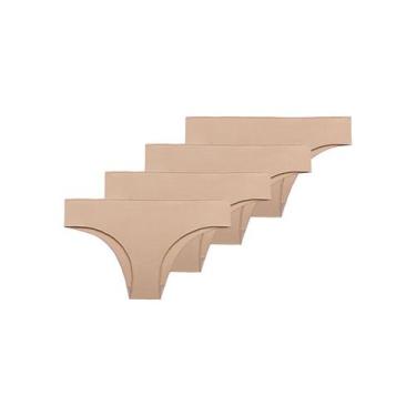 Imagem de Kit com 4 Calcinhas Biquíni Hope 38840, Bege, M