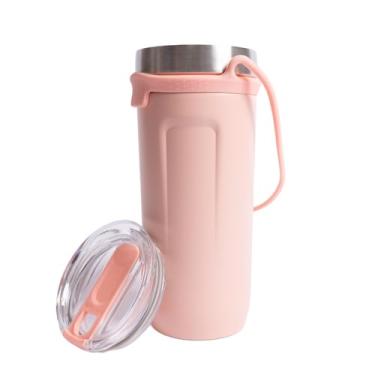 Imagem de JINSENHUI Caneca de café de viagem com tampa - caneca de café stanley perfeita para amantes de café em movimento (rosa)