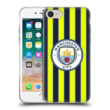 Imagem de Head Case Designs Capa de gel macio oficialmente licenciada pelo Manchester City Man City FC Away 2024/25 compatível com Apple iPhone 7/8/SE 2020 e 2022
