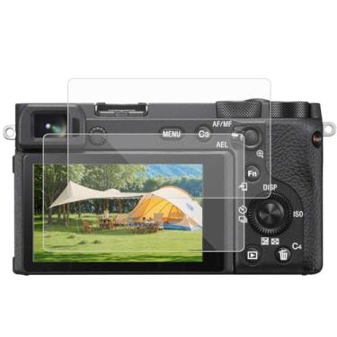 Imagem de TUCANA 2 peças protetoras de tela para câmera Sony Alpha A6600 A6400 A6300 A6100 A6000 A5000 Nex-7 NEX-6 NEX-5, vidro temperado de dureza 9H de 0,3 mm