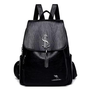 Imagem de Mochila Feminina Sofisticada Couro Reforçada Média Passeio - Alwy, Pre