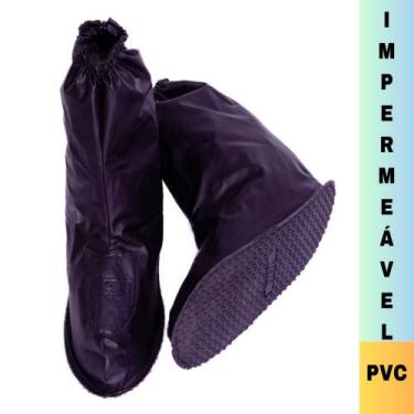 Imagem de Polaina Bota Galocha Star Capas 100% Impermeável Pvc Motoqueiro Motobo