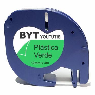 Imagem de Fita 91204 P/ Rotulador DYMO Letratag Plastica 12mm Verde - BYT