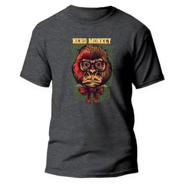 Imagem de Camiseta Algodão Premium Estampa Digital Nerd Monkey Leve - NoBrand, G