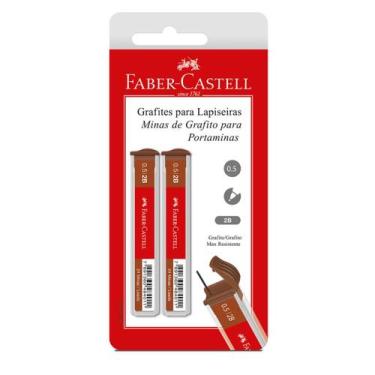 Imagem de Grafite para lapiseiras 0.5mm 2B Faber-Castell com 2 de 24 unidades