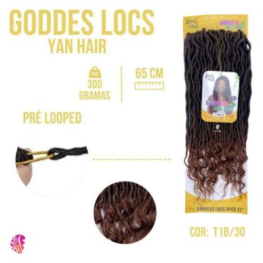 Imagem de Cabelo Sintetico Goddess Locs - Dread Com Cachos - Facil Aplicação P/C