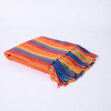 Imagem de Manta Para Sofá Arco-íris Luxo Xale Decorativo De Alta Qualidade 100% 
