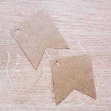 Imagem de Tag Bandeirinha Festa Junina Kraft - 4,5 X 5,5 cm - 10 Unidades - Rizz