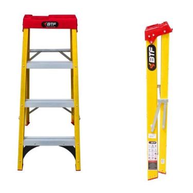 Imagem de Escada de Fibra Tesoura Prática 3 Degraus BTF EFP5907 - botafogo