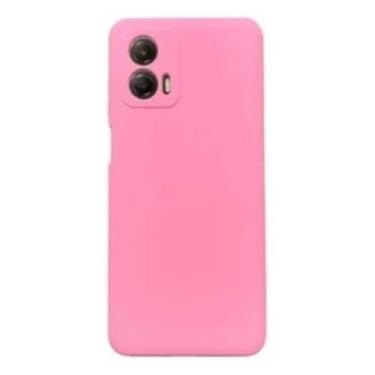 Imagem de Capa Capinha Case de Silicone Aveludada Para Motorola Moto G35, Rosa