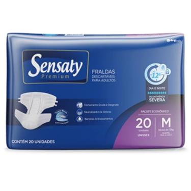 Imagem de Fralda Sensaty Premium Dia e Noite M com 20
