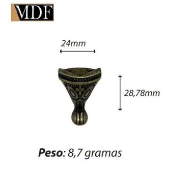 Imagem de Pezinho Grande Caixa e Bandeja 402 Ouro Velho - ATACADÃO DO ARTESANATO