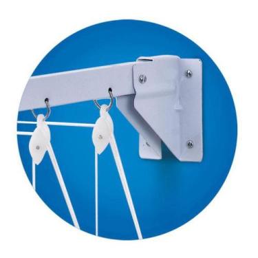 Imagem de Varal Pratico/Teto 1 Metro Aço Branco - SECALUX