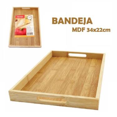 Imagem de Bandeja Bambu Cafe Manhã Decorativa Retangular 33x22cm - LIZ BABY TOY