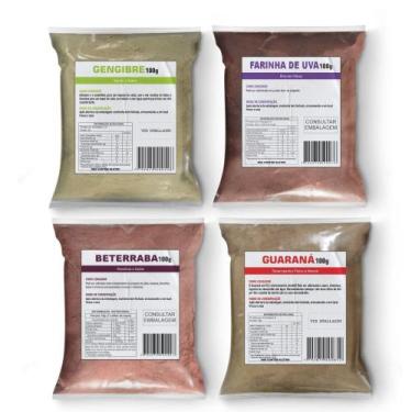 Imagem de Kit Pré - Treino Gengibre, Guaraná, Uva e Beterraba 100g - Navida Natu