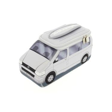 Imagem de BRISA Coleção VW – Volkswagen Neoprene Universal Maquiagem Cosméticos Higiene Pessoal Bolsa de Farmácia em Design de Ônibus T5 (Prata/Grande)
