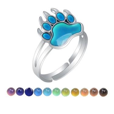 Imagem de AINILOVE Anel que muda de cor, sensor de temperatura, tartaruga/golfinho/baleia/pinguim animal anel de humor para meninas festa de aniversário joia presente, Cobre, Cobre