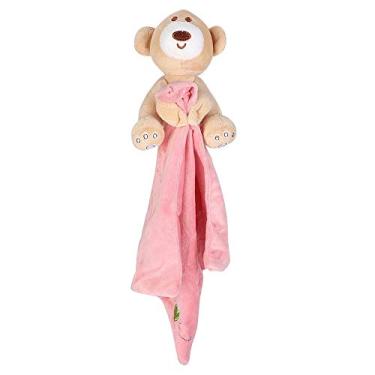 Imagem de Toalha Calmante Fofa de Urso de bebê Macio para Sono de Qualidade, Aperto de Mão Pequena, Rosa/branco/rosa Vermelha, 9,4 * 5,5 * 3,1 Polegadas (Rosa)
