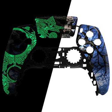 Imagem de eXtremeRate Brilha no escuro – O Despertar do Senhor da Terra Capa Frontal Touchpad Compatível com Controlador PS5 BDM-010 020 030, Capa de Substituição para Touch Pad Compatível com Controlador PS5