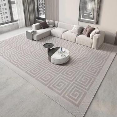 Imagem de Tapetes geométricos nórdicos para sala de estar, quarto, cabeceira, tapete moderno para sofá, área de chão, tapete de decoração de tamanho grande, flanela 9.200 x 250 cm 78,7 x 98 pol.