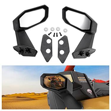 Imagem de Espelhos laterais de porta Maverick X3, espelhos retrovisores retrovisores dobráveis A & UTV PRO compatíveis com Can-Am Maverick X3 / X3 MAX, espelhos retrovisores ajustáveis, preto substitui OEM