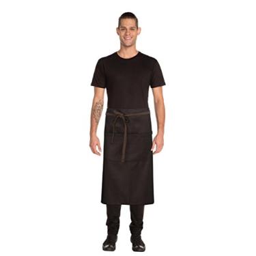 Imagem de Chef Works Avental unissex Boulder Bistrô, Marrom e preto, One Size