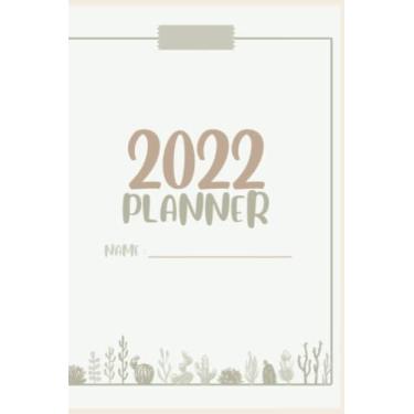 Imagem de 2022 Planner - Weekly & Monthly Daily Planner 2022 with Monthly Tabs, 2022 Monthly Planner Weekly, Flexible Floral Hardcover with Strong Golden ... and Year Planner, to Achieve Your Goal