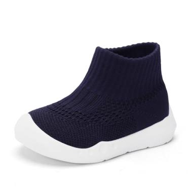 Imagem de Engtoy Sapatos De Bebê Sapatos De Meia Para Bebê Sapatos De Caminhada Para Bebês Chinelos Infantis Antiderrapantes Respiráveis Com Sola De Borracha Macia Tênis Para Bebês Meninos E Meninas