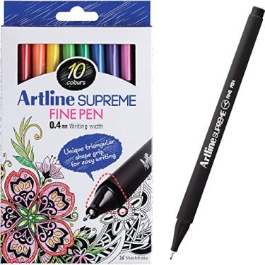 Imagem de Artline Canetas de ponta fina SUPREME para desenhar, colorir, escrever, adequadas para arte e design, caneta de esboço de tinta com ponta fina de 0,4 mm, presente ideal para artistas, conjunto