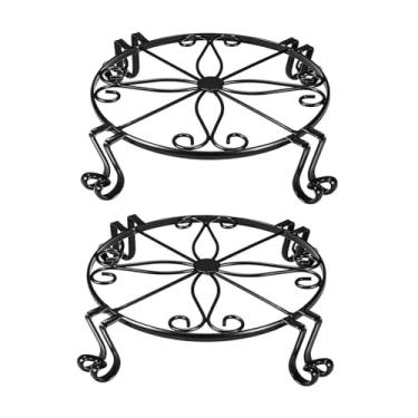 Imagem de Generic 2 pçs de metal vaso de flores planta stands vasos suportes multiuso acessório expositor racks para casa interior ao ar livre jardim , Pequeno