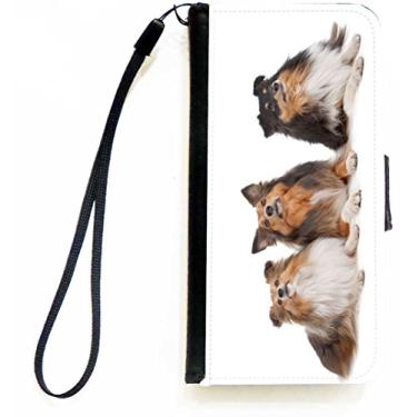 Imagem de Rikki Knight Capa carteira flip Shetland Sheepdogs com aba magnética para Apple iPhone 5c