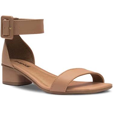 Imagem de Sandália Infantil Menina Nº 28 Ao 36 Salto Grosso Baixo Moda Feminina 05.01j (Nude, BR, Criança de 4 a 8 anos, Numérico, 33)