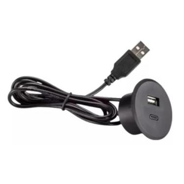 Imagem de Tomada USB e Tipo C Duplo de Embutir em Móveis Pronta Entrega - Mustaf