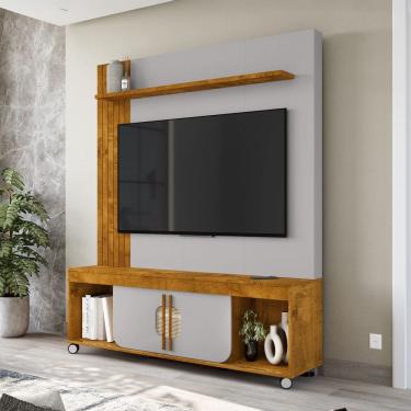 Imagem de Estante para TV Até 65 Polegadas Maragogi 2 Portas Naturallle/Off White - Móveis Bechara
