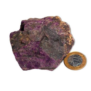 Imagem de 01 Purpurita Bruta Pedra Natural 7 a 10cm 250 a 300g Tipo C - Cristais